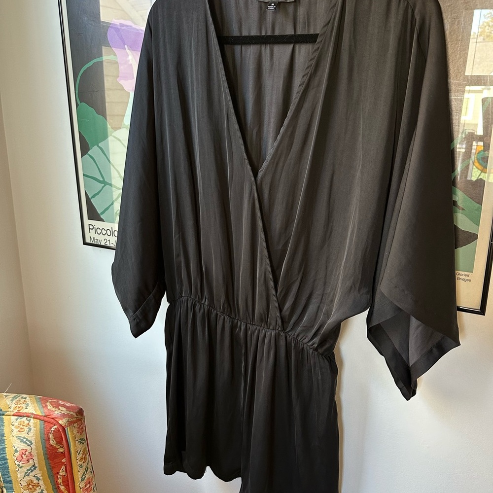 Lulu's Satiny Black Romper Size M